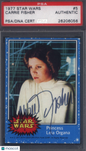 1977 Topps Star Wars #5 Princess Leia Carrie Fisher Signed Auto PSA Authentic