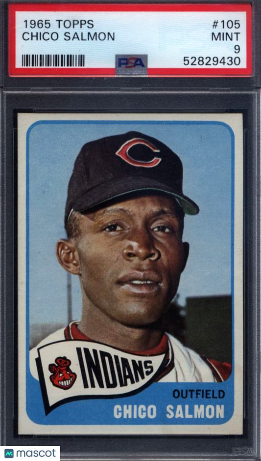 1965 Topps #105 Chico Salmon Indians PSA 9