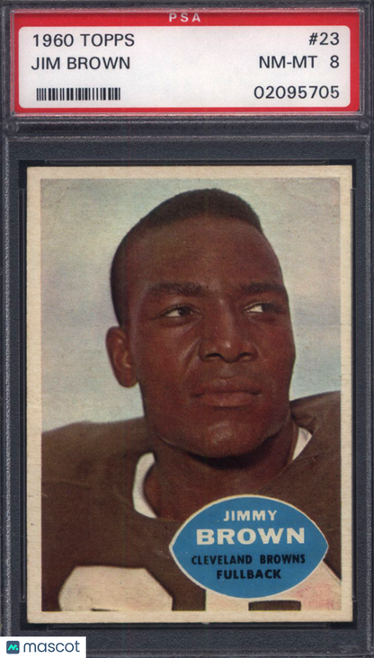 1960 Topps #23 Jim Brown Browns PSA 8 Well Centered