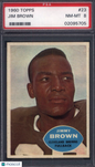 1960 Topps #23 Jim Brown Browns PSA 8 Well Centered