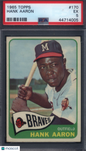 1965 Topps #170 Hank Aaron Braves PSA 5