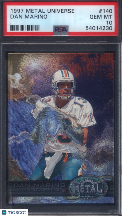 1997 Metal Universe #140 Dan Marino Dolphins PSA 10 pop 6