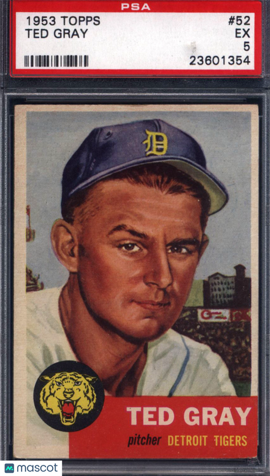 1953 Topps #52 Ted Gray Tigers PSA 5