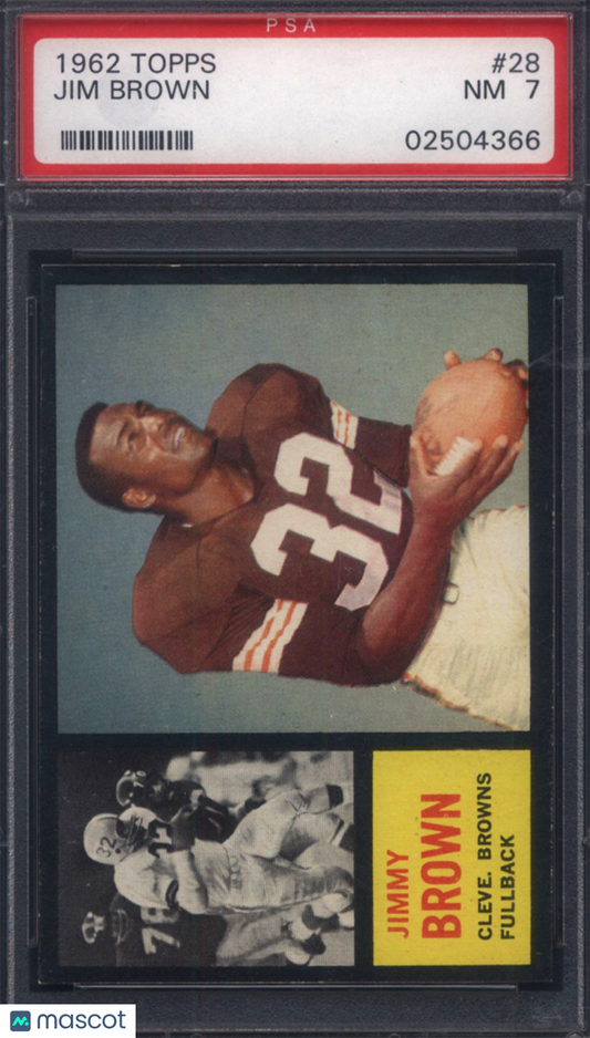 1962 Topps #28 Jim Brown Browns PSA 7