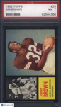 1962 Topps #28 Jim Brown Browns PSA 7
