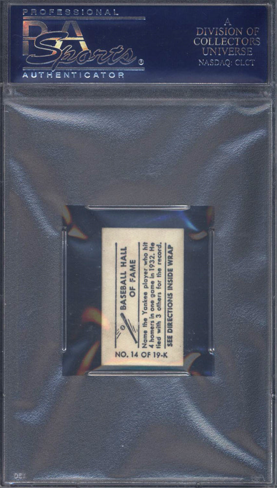 1948 Topps Magic Photo #14K Lou Gehrig Yankees PSA 8 pop 2 (None Higher)