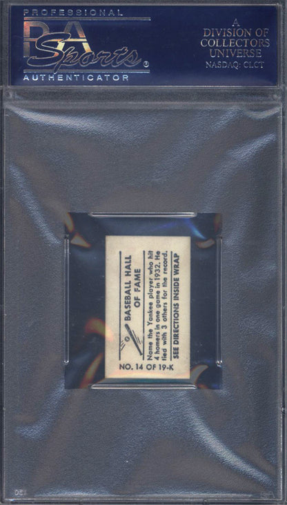1948 Topps Magic Photo #14K Lou Gehrig Yankees PSA 8 pop 2 (None Higher)