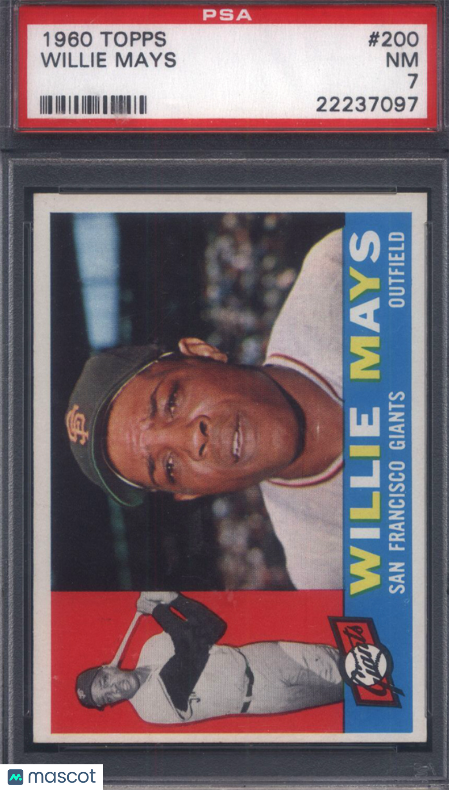 1960 Topps #200 Willie Mays Giants PSA 7