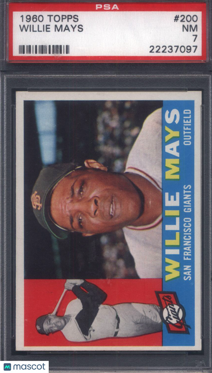 1960 Topps #200 Willie Mays Giants PSA 7
