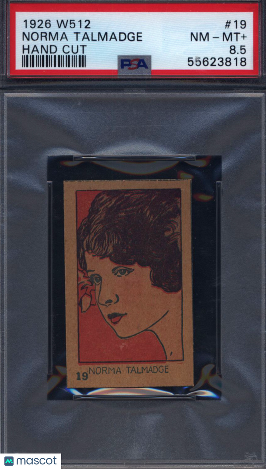 1926 W512 Hand Cut #19 Norma Talmadge PSA 8.5