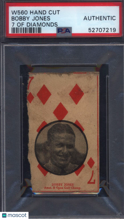 1927 W560 Bobby Jones Golf 7 Of Diamonds PSA Authentic
