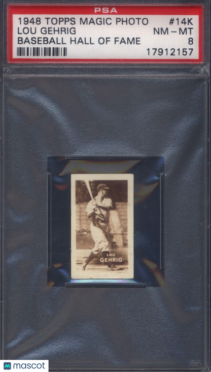 1948 Topps Magic Photo #14K Lou Gehrig Yankees PSA 8 pop 2 (None Higher)