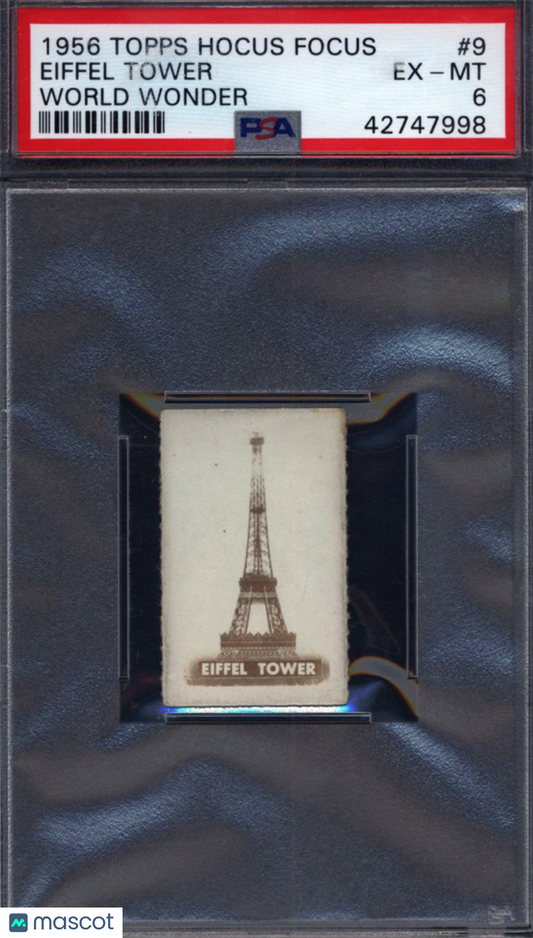 1956 Topps Hocus Focus World Wonder #9 Eiffel Tower PSA 6