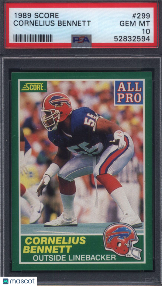 1989 Score #299 Cornelius Bennett Bills PSA 10