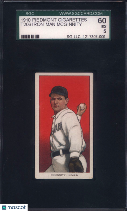 T206 Iron Man Mcginnity Newark SGC 5 Piedmont Back