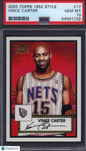 2005 Topps 1952 Style #17 Vince Carter Nets PSA 10