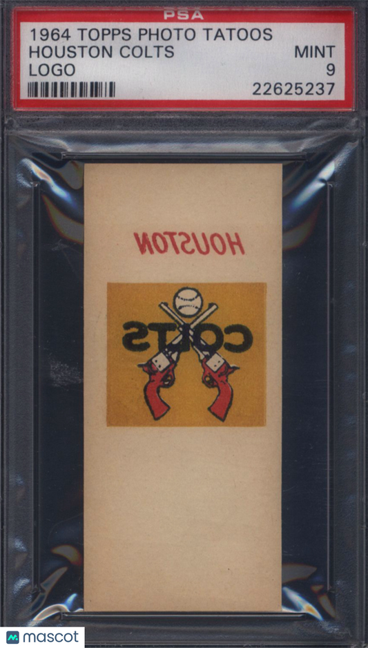 1964 Topps Photo Tattoos Houston Colts Logo PSA 9 Pop 1 Only 1 Higher