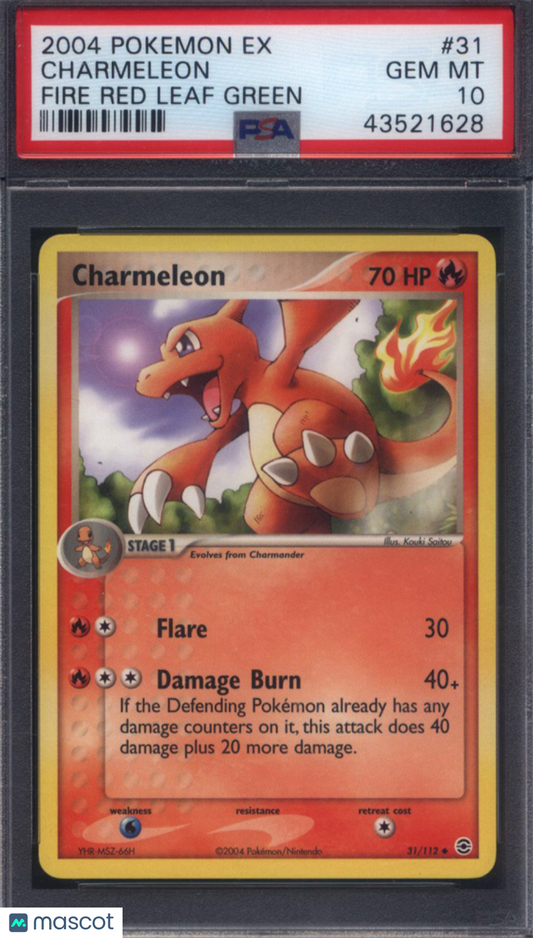 2004 Pokemon EX Fire Red & Leaf Green #31 Charmeleon PSA 10