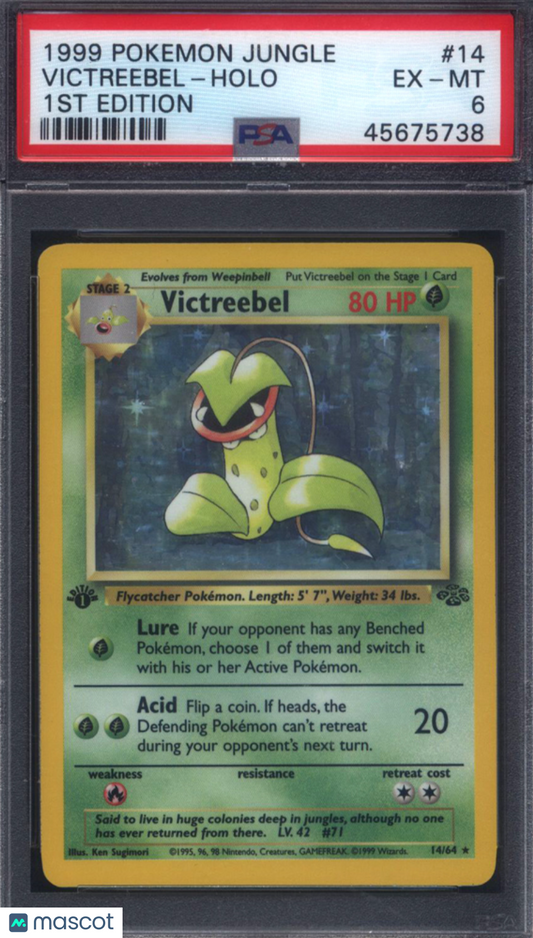 1999 Pokemon Jungle 1st Edition #14 Victreebel PSA 6