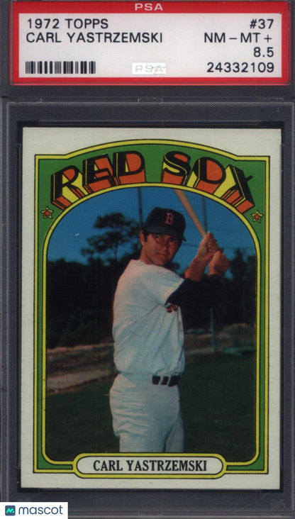 1972 Topps #37 Carl Yastrzemski Red Sox PSA 8.5 Well Centered