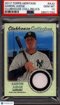 2017 Topps Heritage Clubhouse Collection Relics Aaron Judge Yankees PSA 10 pop 7