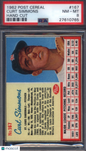 1962 Post Cereal #167 Curt Simmons Cardinals  PSA 8