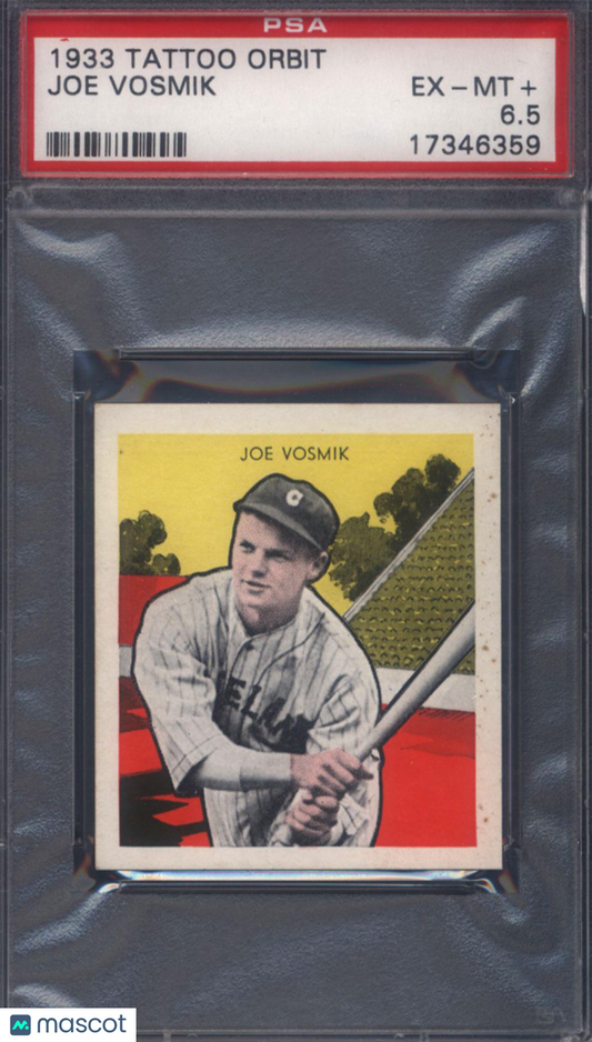 1933 R305 Tattoo Orbit Joe Vosmik Indians PSA 6.5