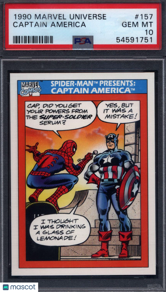 1990 Marvel Universe #157 Captain America PSA 10