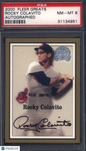 2000 Fleer Greats of the Game Rocky Colavito Indians Autographed Signed PSA 8