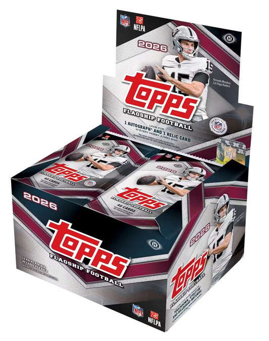 2026 Topps Football Hobby Jumbo 6-Box Sealed Case (Presell)