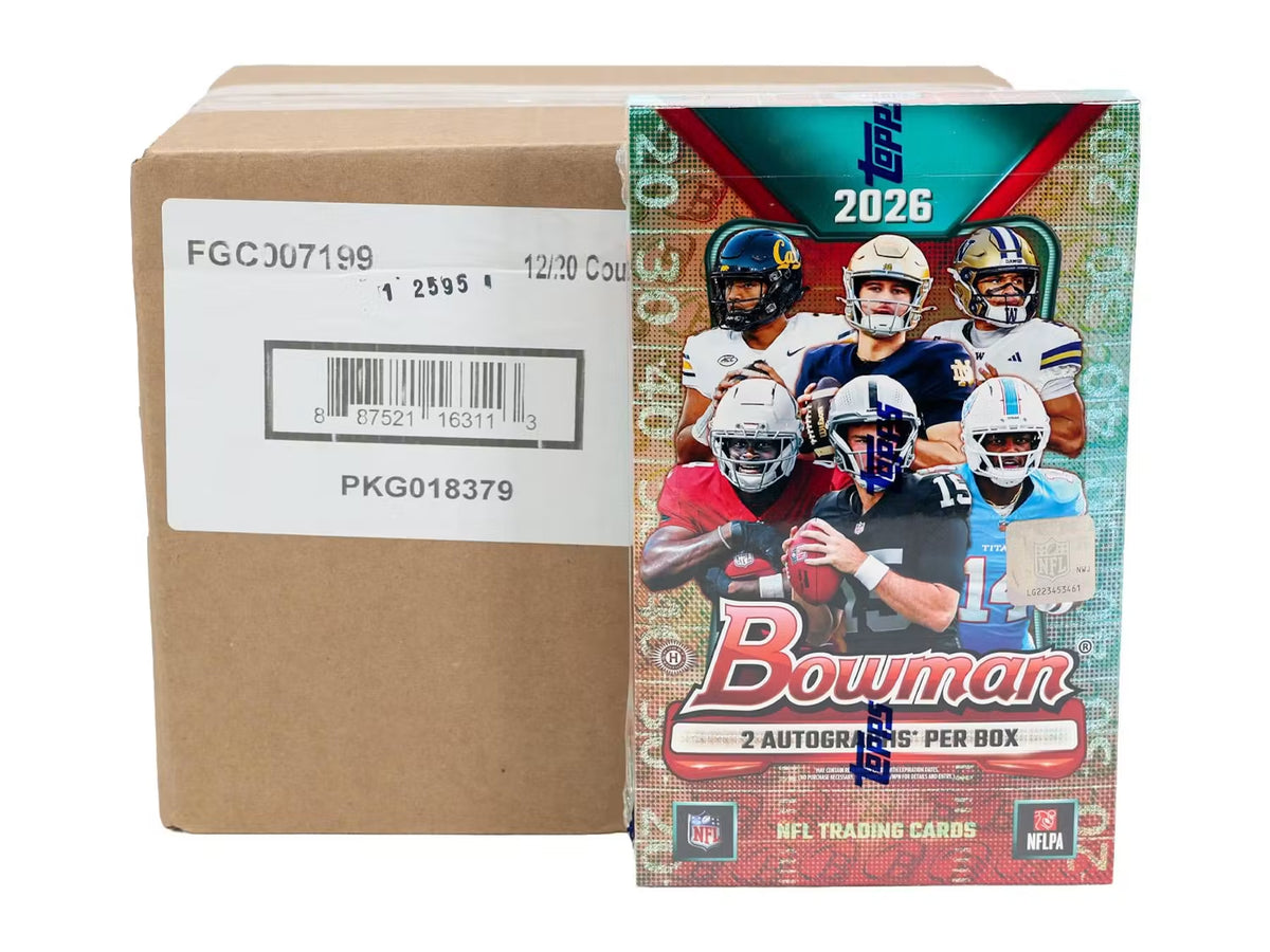 2026 Bowman Football Hobby 12-Box Case (Presell)