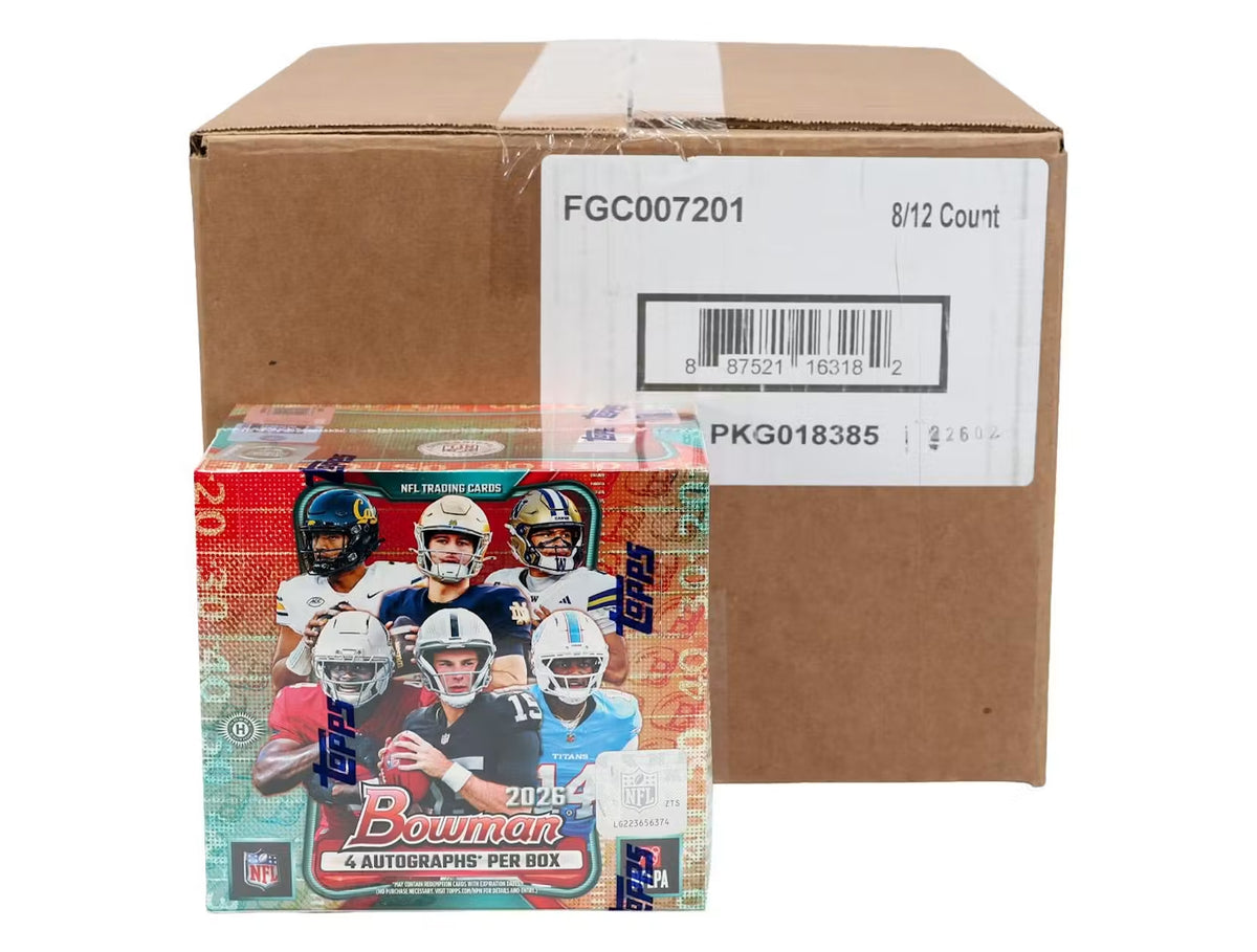2026 Bowman Football Hobby Jumbo 8-Box Case (Presell)