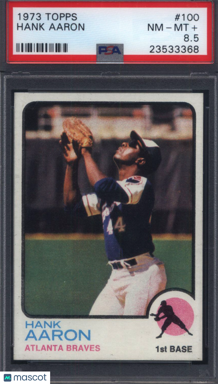 1973 Topps #100 Hank Aaron Braves PSA 8.5 Well Centered