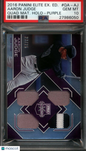 2016 Elite Extra Edition Quad Materials Aaron Judge Holo Purple /25 PSA 10 pop 1