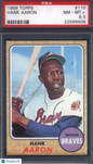 1968 Topps #110 Hank Aaron Braves PSA 8.5 Well Centered