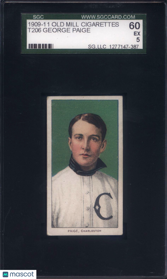 T206 George Paige Southern League Charleston SGC 5 Old Mill Back