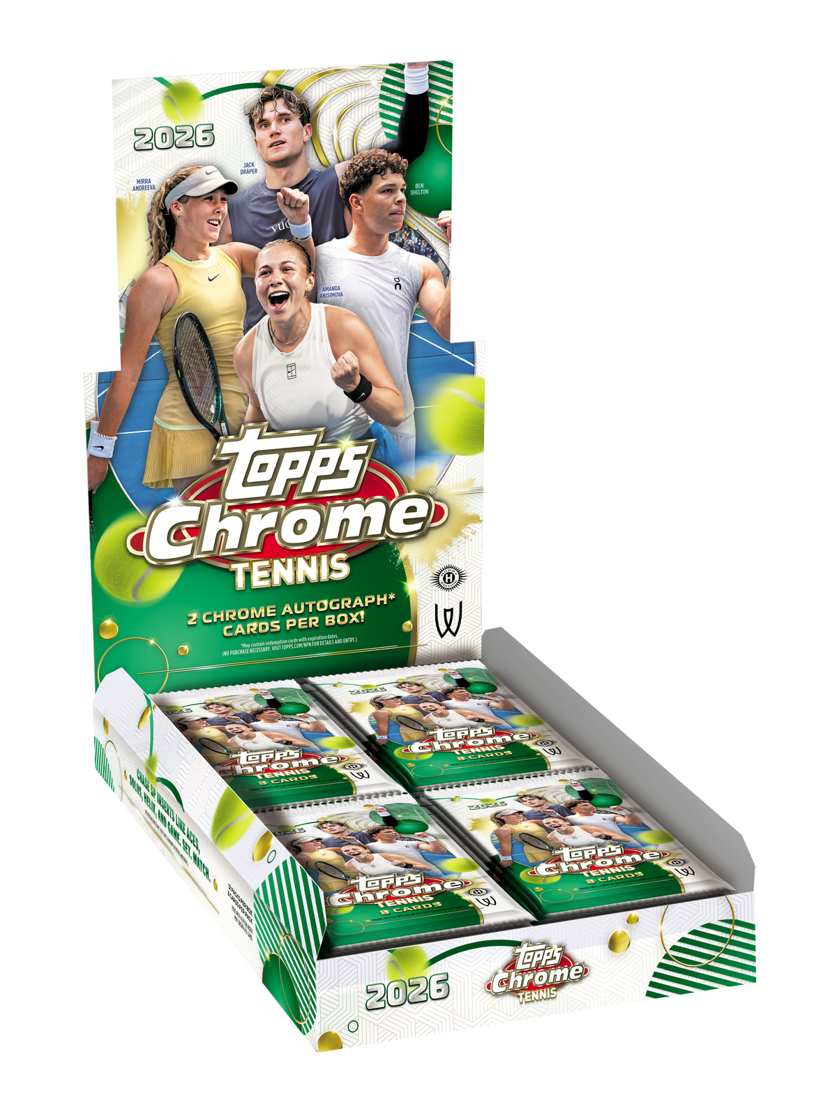 2025 Topps Chrome Tennis Hobby Factory Sealed Box