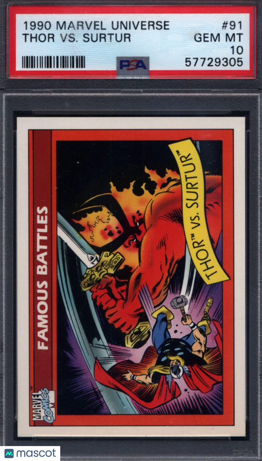 1990 Marvel Universe #91 Thor vs. Surtur PSA 10