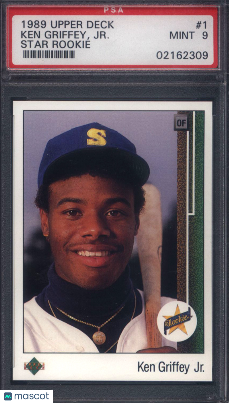1989 Upper Deck #1 Ken Griffey JR. Rookie HOF Star Rookie PSA 9 Well Centered