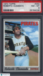 1970 Topps #350 Roberto Clemente Pirates PSA 8