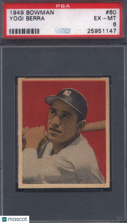 1949 Bowman #60 Yogi Berra Yankees PSA 6