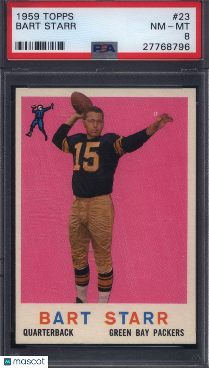 1959 Topps #23 Bart Starr Packers PSA 8