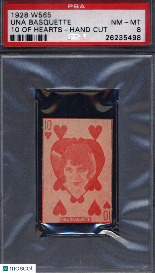 1928 W565 Una Basquette 10 Of Hearts PSA 8
