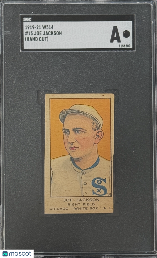 1919-21 W514 #15 Shoeless Joe Jackson Black Sox White Sox SGC Authentic