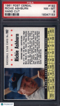 1961 Post Cereal #192 Richie Ashburn Hand Cut Cubs PSA 8