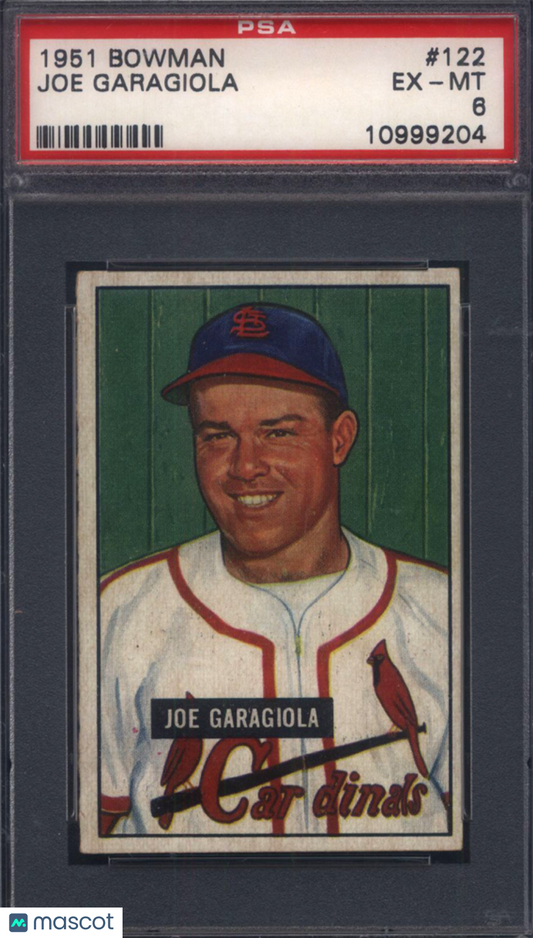 1951 Bowman #122 Joe Garagiola Rookie Cardinals PSA 6