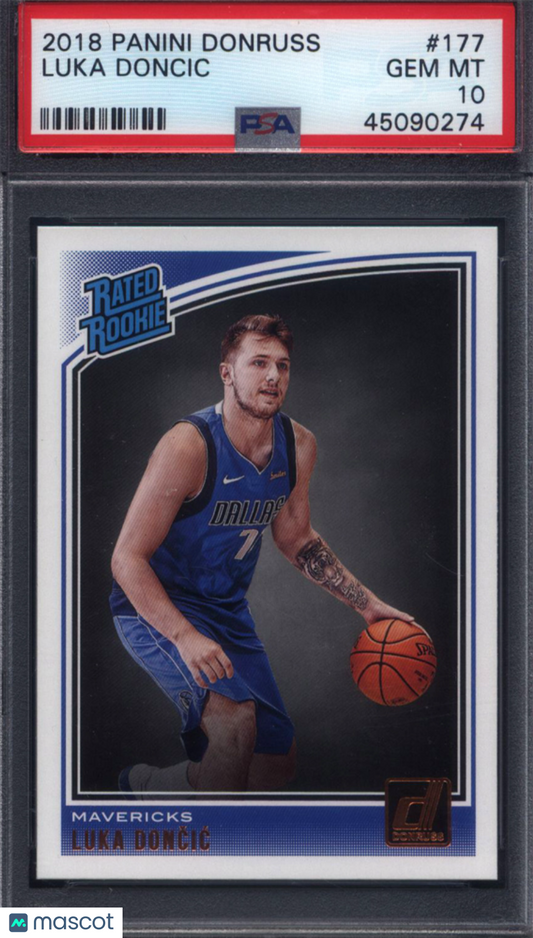 2018 Panini Donruss #177 Luka Doncic Rookie Mavericks PSA 10