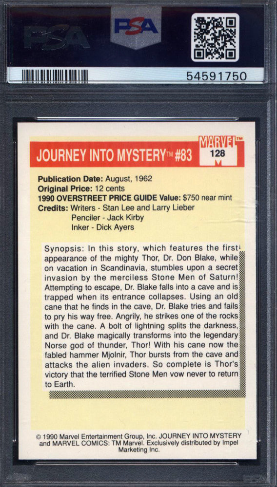 1990 Marvel Universe #128 Journey Into PSA 10
