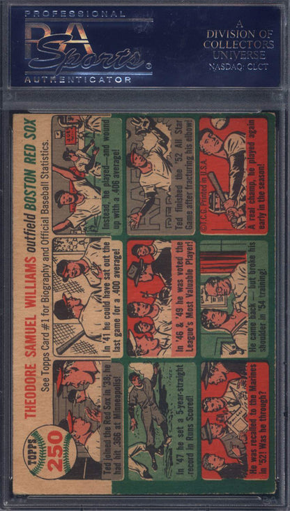 1954 Topps #250 Ted Williams Red Sox PSA 5