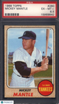 1968 Topps #280 Mickey Mantle Yankees PSA 6.5
